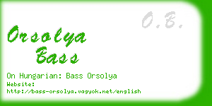 orsolya bass business card